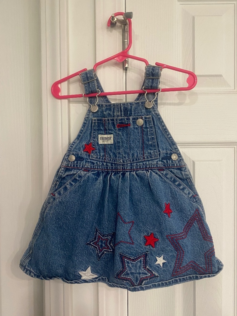 Vintage OshKosh B’gosh Denim Star Overall Dress